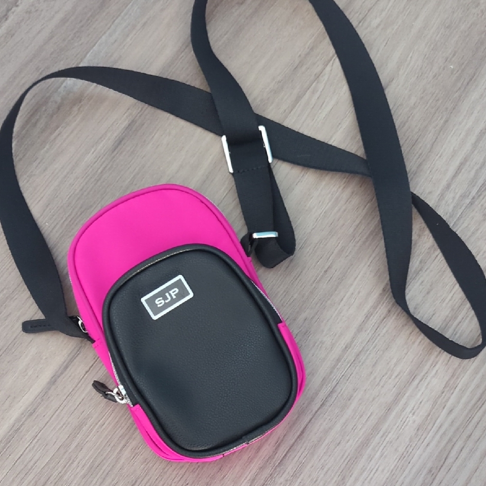 SJP Pink and Black Crossbody Bag
